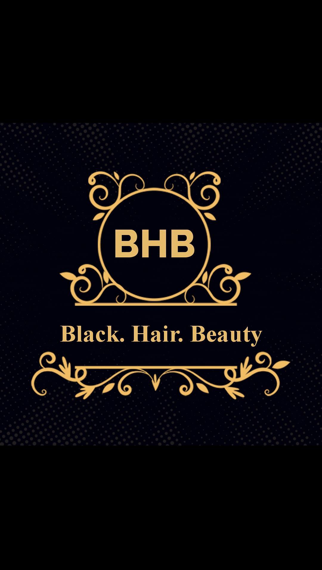 Black. Hair. Beauty logo