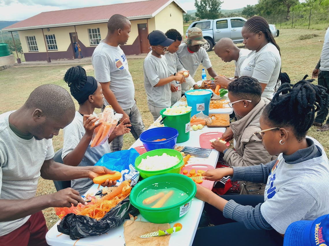 Volunteers Serving